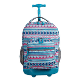 J World Sunrise Rolling Backpack (18 Inch)