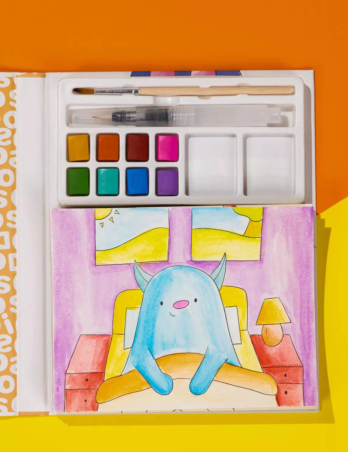 Watercolor Monster Painting Book - 30 pages