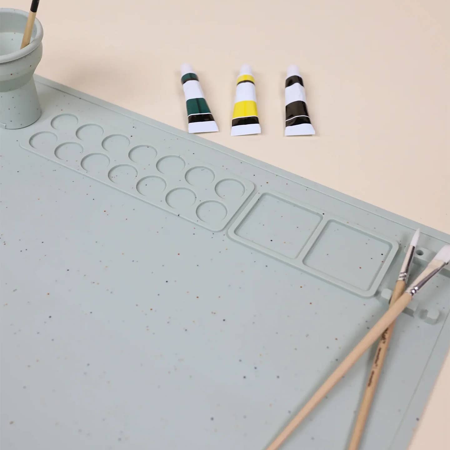 Art Painting Silicone Placemat Seafoam